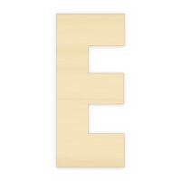 Holzbuchstabe E zum Bemalen – Typ 6, 75 mm hoch