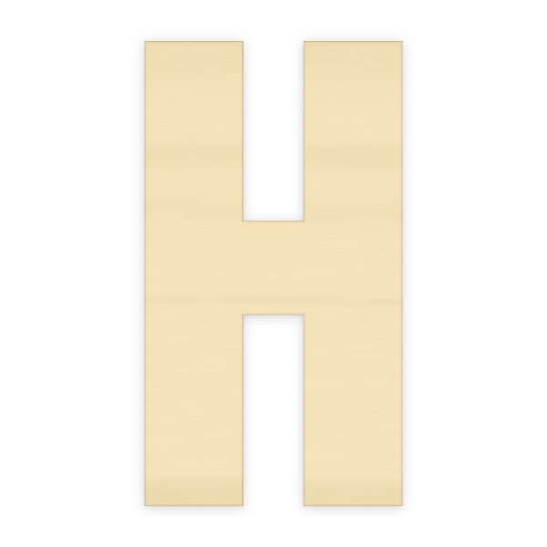 Holzbuchstabe H zum Bemalen – Typ 6, 75 mm hoch
