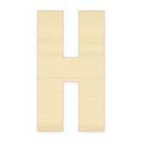 Holzbuchstabe H zum Bemalen – Typ 6, 75 mm hoch