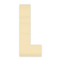 Holzbuchstabe L zum Bemalen – Typ 6, 75 mm hoch