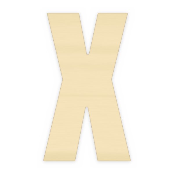 Holzbuchstabe X zum Bemalen – Typ 6, 75 mm hoch