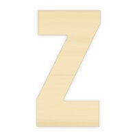 Holzbuchstabe Z zum Bemalen – Typ 6, 75 mm hoch