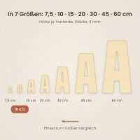 Holzbuchstabe B zum Bemalen – Typ 6, 10 cm hoch