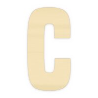 Holzbuchstabe C zum Bemalen – Typ 6, 10 cm hoch