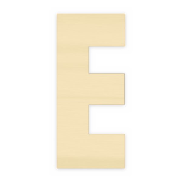 Holzbuchstabe E zum Bemalen – Typ 6, 10 cm hoch