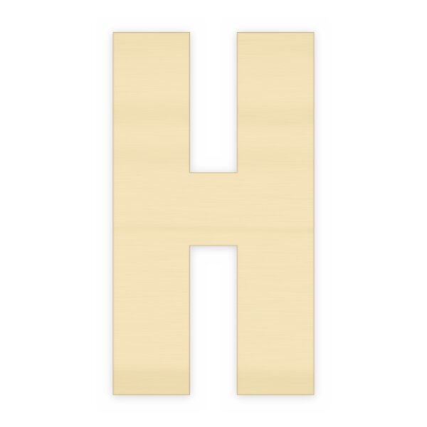 Holzbuchstabe H zum Bemalen – Typ 6, 10 cm hoch