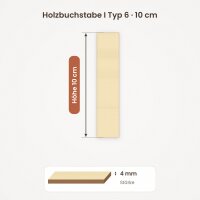 Holzbuchstabe I zum Bemalen – Typ 6, 10 cm hoch