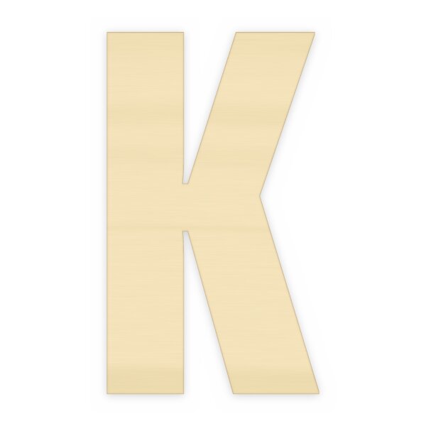 Holzbuchstabe K zum Bemalen – Typ 6, 10 cm hoch