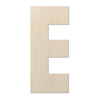 Holzbuchstabe E zum Bemalen – Typ 6, 15 cm hoch