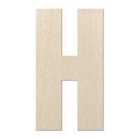 Holzbuchstabe H zum Bemalen – Typ 6, 15 cm hoch