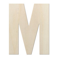 Holzbuchstabe M zum Bemalen – Typ 6, 15 cm hoch