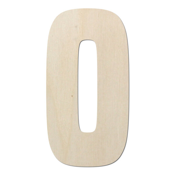Holzbuchstabe O zum Bemalen – Typ 6, 15 cm hoch