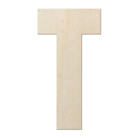 Holzbuchstabe T zum Bemalen – Typ 6, 15 cm hoch