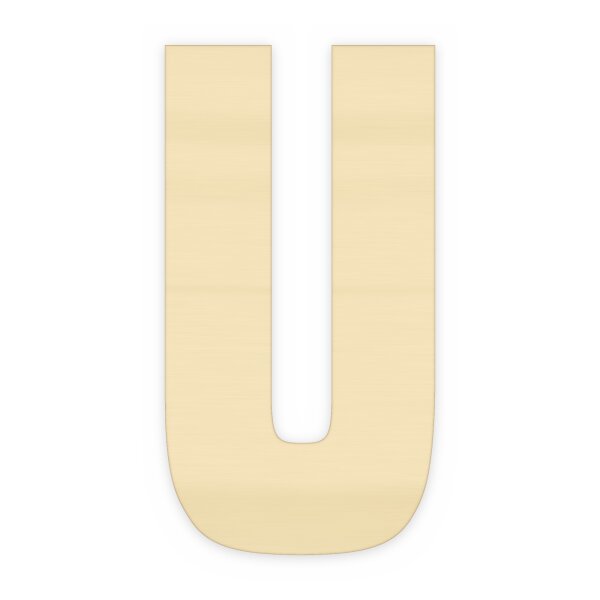 Holzbuchstabe U zum Bemalen – Typ 6, 20 cm hoch