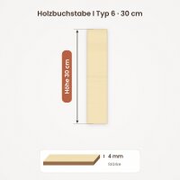 Holzbuchstabe I zum Bemalen – Typ 6, 30 cm hoch