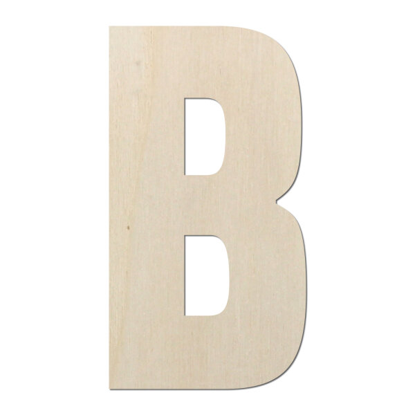 Holzbuchstabe B zum Bemalen – Typ 6, 45 cm hoch