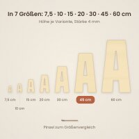 Holzbuchstabe K zum Bemalen – Typ 6, 45 cm hoch
