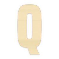 Holzbuchstabe Q zum Bemalen – Typ 6, 45 cm hoch
