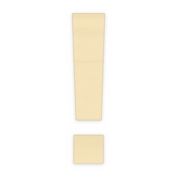 Ausrufezeichen ! aus Holz zum Bemalen – Typ 6, 45 cm hoch