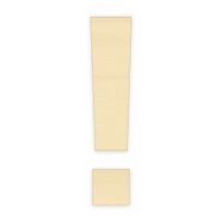 Ausrufezeichen ! aus Holz zum Bemalen – Typ 6, 45 cm hoch