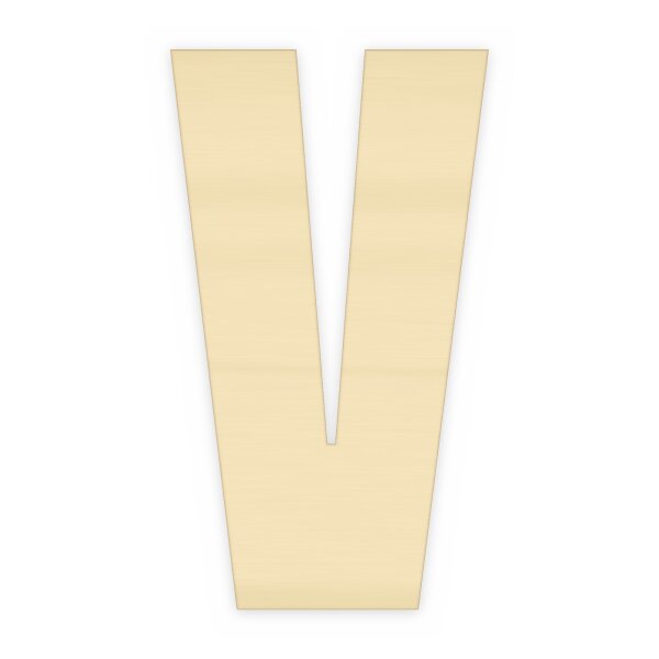 Holzbuchstabe V zum Bemalen – Typ 6, 60 cm hoch