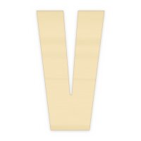 Holzbuchstabe V zum Bemalen – Typ 6, 60 cm hoch