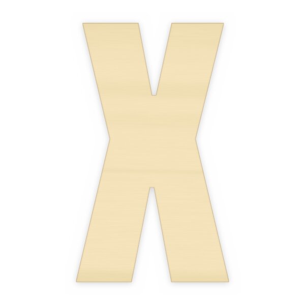 Holzbuchstabe X zum Bemalen – Typ 6, 60 cm hoch