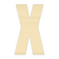 Holzbuchstabe X zum Bemalen – Typ 6, 60 cm hoch