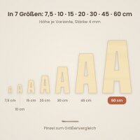 Holzzahl 5 zum Bemalen – Typ 6, 60 cm hoch