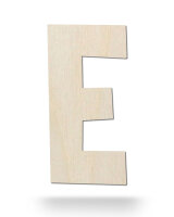 Holzbuchstabe E zum Bemalen – Typ 2, 10 cm hoch