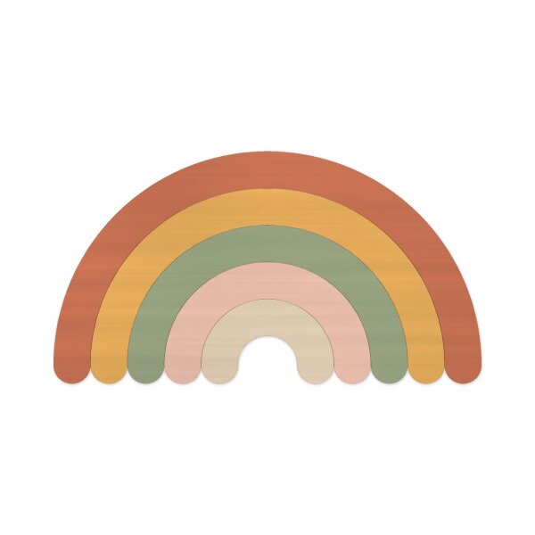Boho-Regenbogen aus Holz zum Bemalen – 3, 4 oder 5 Bögen, Pappelsperrholz 4 mm