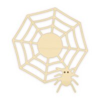 Halloween Spinnennetz mit Spinne aus Holz zum Bemalen,...