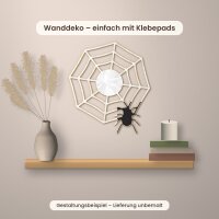 Halloween Spinnennetz mit Spinne aus Holz zum Bemalen, Pappelsperrholz 4 mm