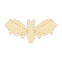 Halloween Fledermaus aus Holz zum Bemalen, Pappelsperrholz 4 mm