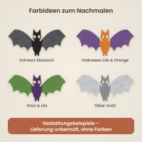 Halloween Fledermaus aus Holz zum Bemalen, Pappelsperrholz 4 mm