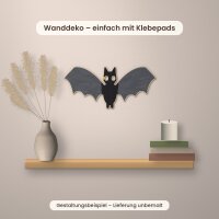 Halloween Fledermaus aus Holz zum Bemalen, Pappelsperrholz 4 mm