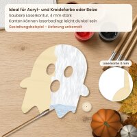Halloween Geist aus Holz zum Bemalen, Pappelsperrholz 4 mm
