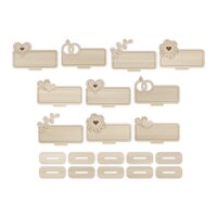 Platzkarten aus Holz mit Steckfuß – Hochzeit, 10er-Set, Pappelsperrholz 4 mm