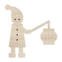 St. Martin Figur mit Laterne aus Holz zum Bemalen,...