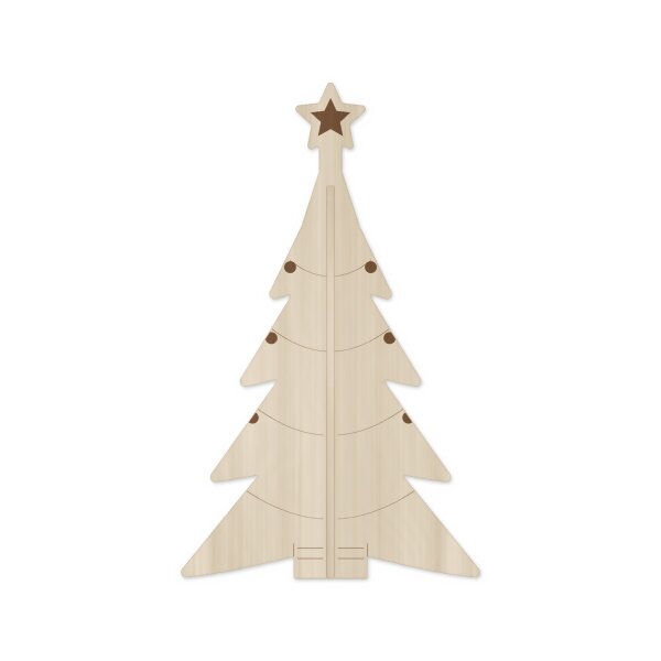 Steck-Tannenbaum aus Holz zum Aufstellen – 15, 25 oder 35 cm, Pappelsperrholz 4 mm