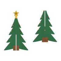 Steck-Tannenbaum aus Holz zum Aufstellen – 15, 25 oder 35 cm, Pappelsperrholz 4 mm