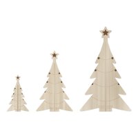 Steck-Tannenbaum aus Holz zum Aufstellen – 15, 25 oder 35 cm, Pappelsperrholz 4 mm