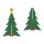 Steck-Tannenbaum aus Holz zum Aufstellen – 15, 25 oder 35 cm, Pappelsperrholz 4 mm