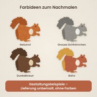 Eichhörnchen aus Holz zum Bemalen – Winter-Waldtiere, Pappelsperrholz 4 mm