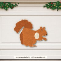Eichhörnchen aus Holz zum Bemalen – Winter-Waldtiere, Pappelsperrholz 4 mm