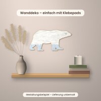 Eisbär aus Holz zum Bemalen – Winter-Waldtiere, Pappelsperrholz 4 mm