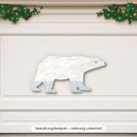 Eisbär aus Holz zum Bemalen – Winter-Waldtiere, Pappelsperrholz 4 mm