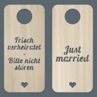 Türhänger aus Holz „Hochzeit“ zum Bemalen – 2er-Set oder einzeln, Pappelsperrholz 4 mm