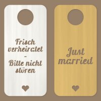 Türhänger aus Holz „Hochzeit“ zum Bemalen – 2er-Set oder einzeln, Pappelsperrholz 4 mm