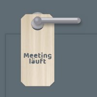 Türhänger aus Holz „Homeoffice“ zum Bemalen – 4er-Set oder einzeln, Pappelsperrholz 4 mm